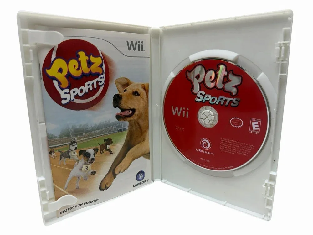 Petz Sports Nintendo Wii 2008 Ubisoft Dog Racing Game w/ Case Manual
